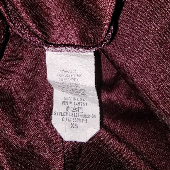 41 Hawthorn Renesme Geo Cube Jersey Faux Wrap Purple Gray XS Workwear Casual - Picture 8 of 8